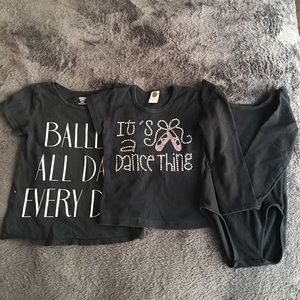Girls ballet leotard and shirts